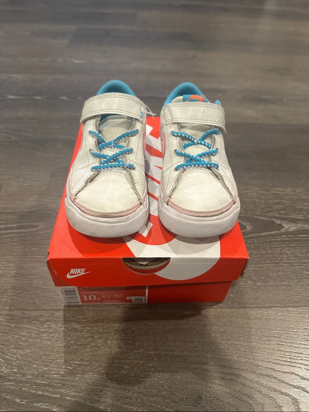 Nike Kids' Court Legacy - White & Blue Casual Skate Shoes